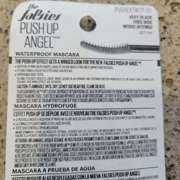 2 Maybelline The Falsies Push Up Angel WATERPROOF Mascara #504 VERY BLACK✨️NEW - Picture 6 of 9